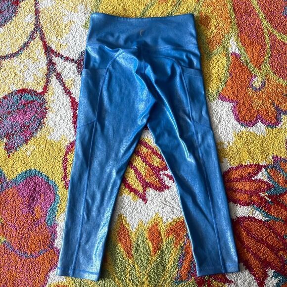 ZYIA BLUE MERMAID LIGHT N TIGHT LEGGINGS SIZE 4 - Picture 7 of 7